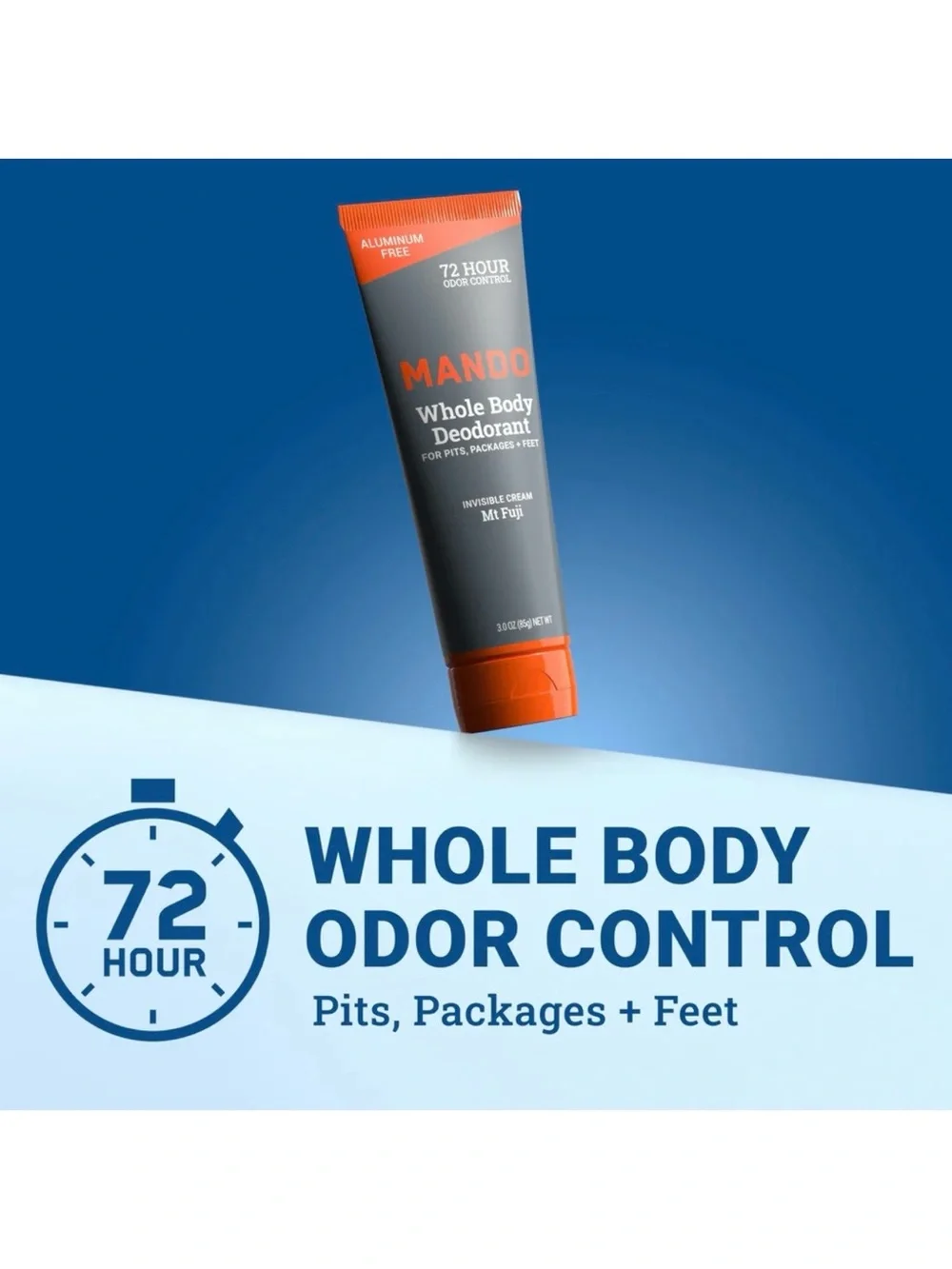 Mando Mt Fuji Invisible Cream Whole Body Deodorant 3oz